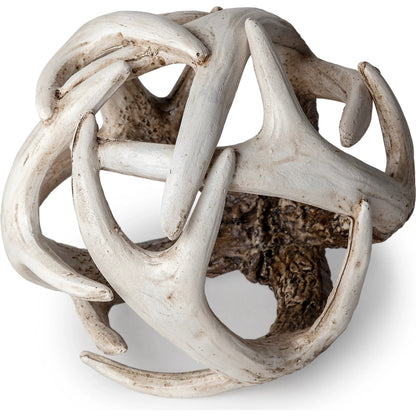 Ramus I Brown Antler Shaped Decorative Orb Ball by Mercana. Made from unique in a modern style.