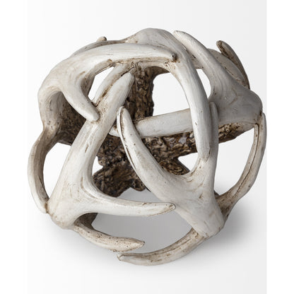 Ramus I Brown Antler Shaped Decorative Orb Ball by Mercana. Made from unique in a modern style.