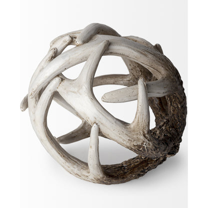 Ramus I Brown Antler Shaped Decorative Orb Ball by Mercana. Made from unique in a modern style.