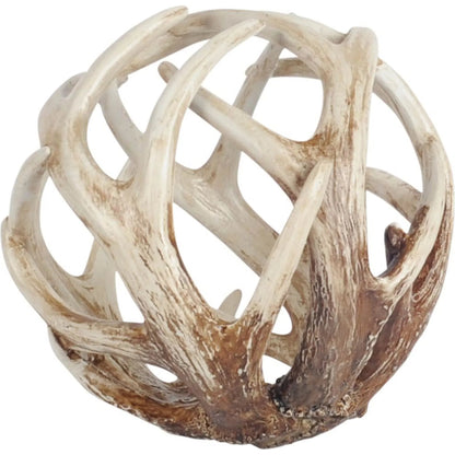 Ramus I Brown Antler Shaped Decorative Orb Ball by Mercana. Made from unique in a modern style.