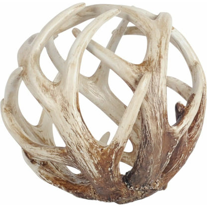 Ramus I Brown Antler Shaped Decorative Orb Ball by Mercana. Made from unique in a modern style.