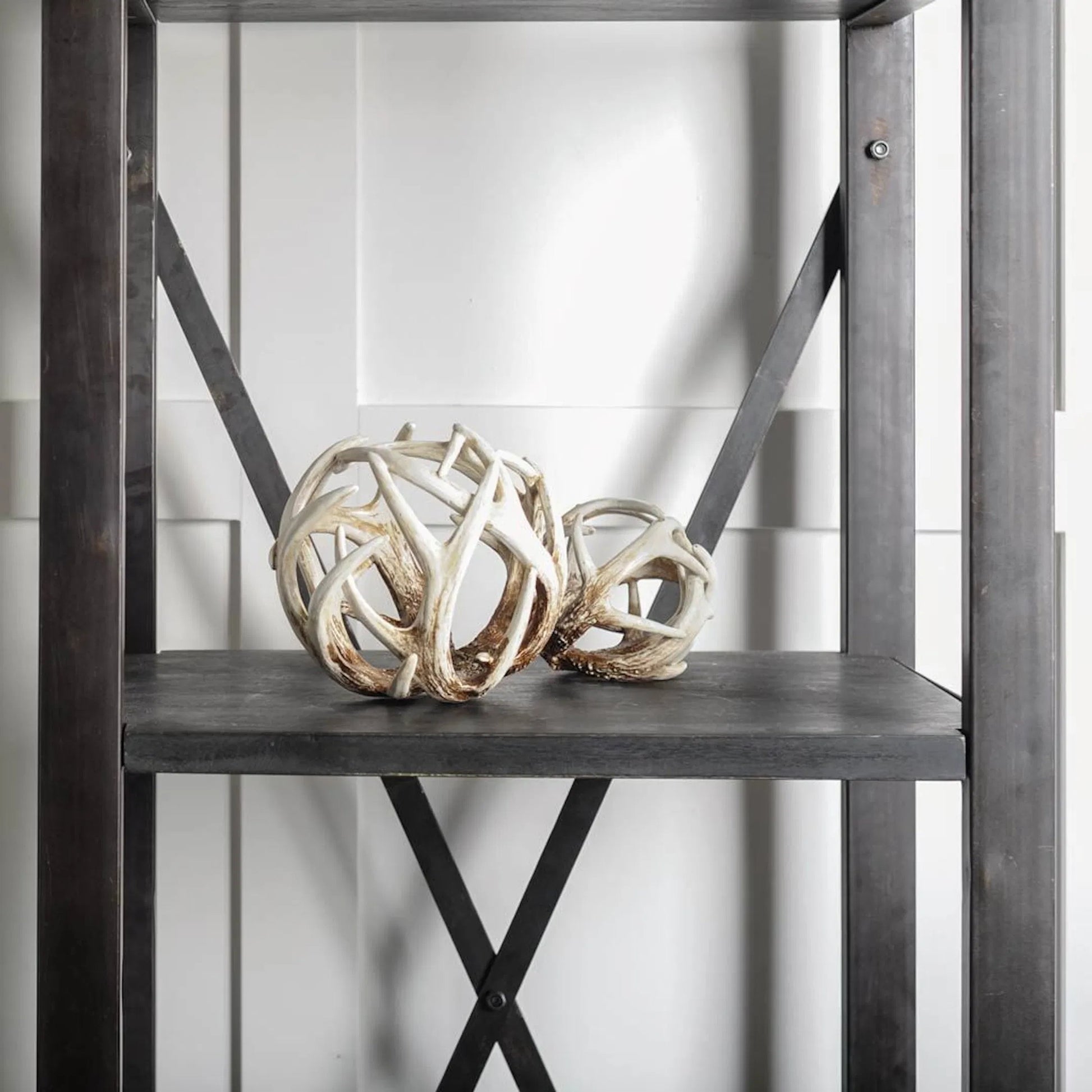 Ramus I Brown Antler Shaped Decorative Orb Ball by Mercana. Made from unique in a modern style.