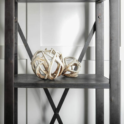 Ramus I Brown Antler Shaped Decorative Orb Ball by Mercana. Made from unique in a modern style.