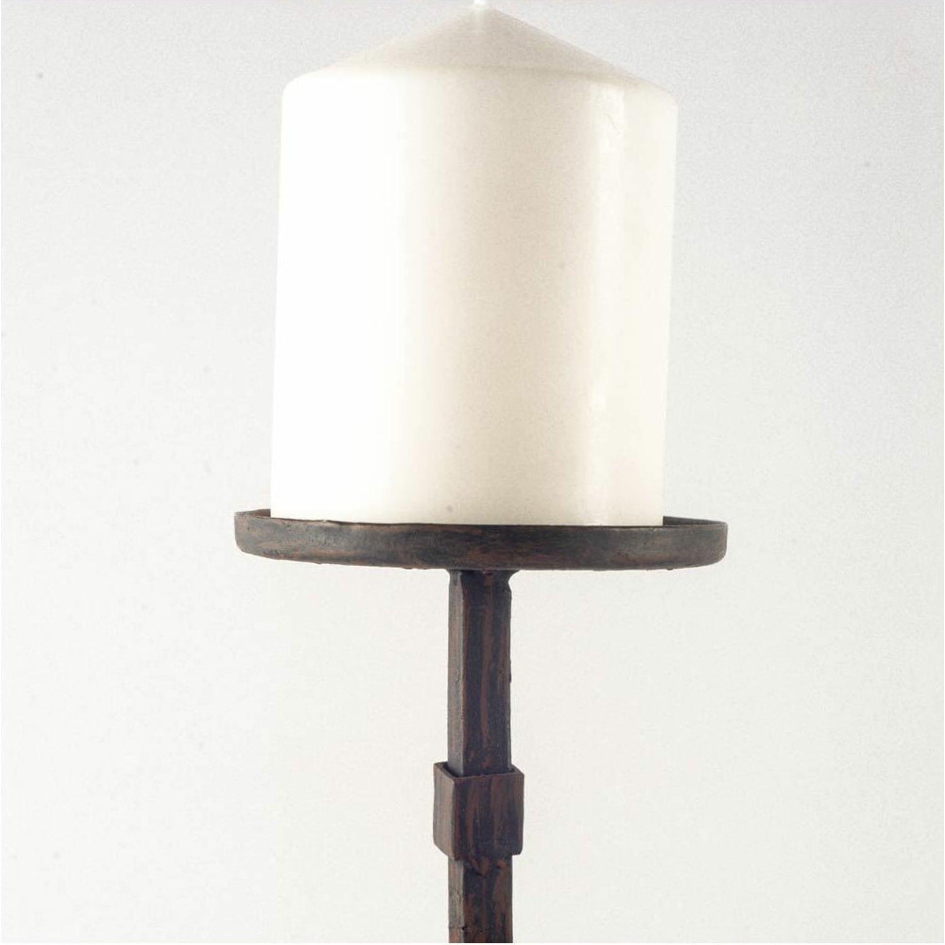 Edgeland I Metal Strap Candle Holder by Mercana in natural. Made from unique in a rustic style.