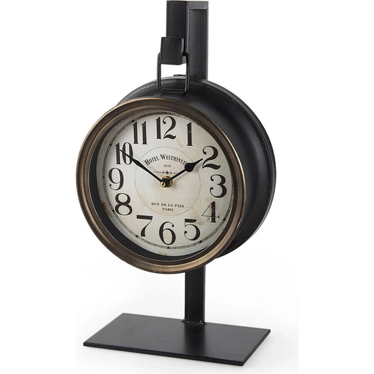 Taxz Lic Hanging Table Clock by Mercana in natural. Made from unique in a modern style.