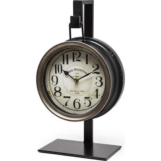 Taxz Lic Hanging Table Clock by Mercana in natural. Made from unique in a modern style.