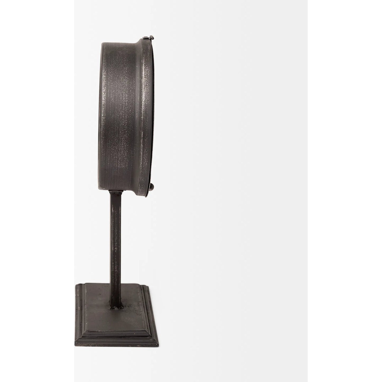 025 SR-814816 | Additional Silo | Attalack II Round Face Table Clock by Mercana in black. Made from unique in a traditional style.