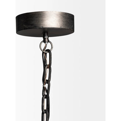 Bashaw Pendant Light by Mercana in gray. Made from unique in a coastal style.
