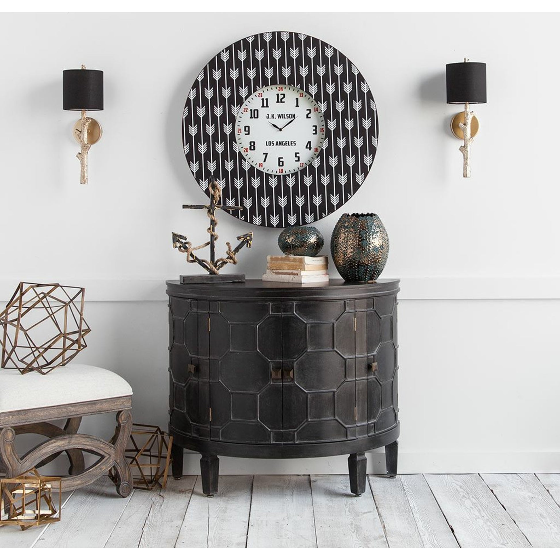 Sabinal Wall Sconce by Mercana in gold. Made from unique in a modern style.