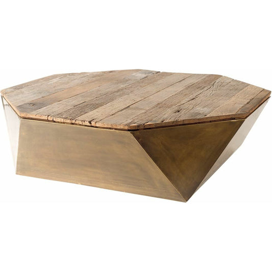 012 None | Unknown | Esagono Coffee Table by Mercana in brass. Made from unique in a modern style.