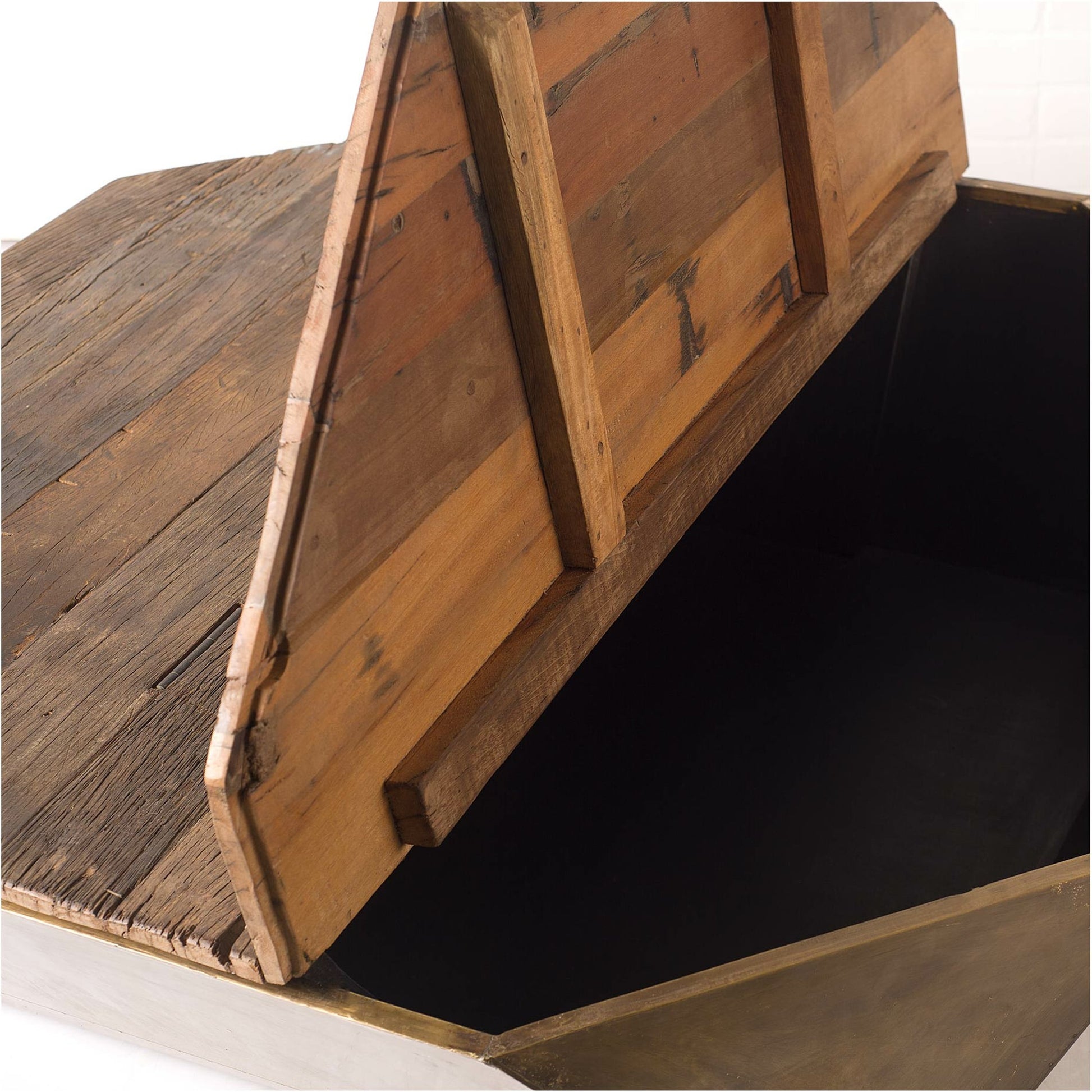 Esagono Coffee Table by Mercana in brass. Made from unique in a modern style.