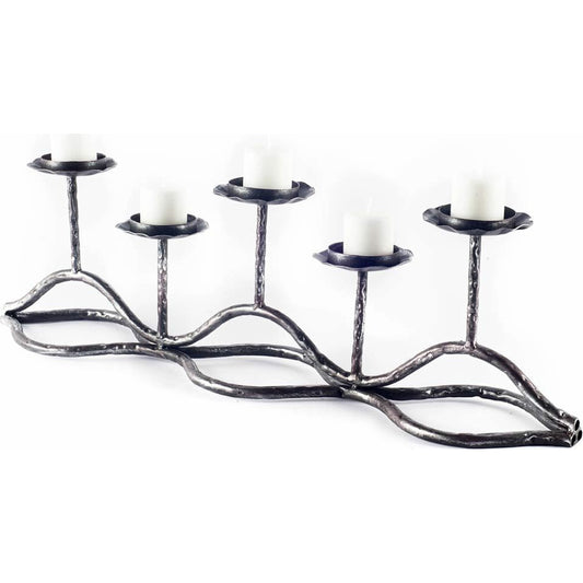 Orville Pipe Five Tealight Table Candle Holder by Mercana in natural. Made from unique in a eclectic & global style.