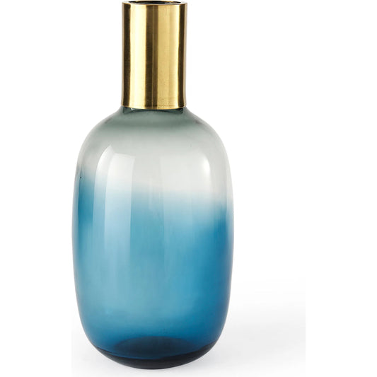 Parksville II Brass Top Vase by Mercana in natural. Made from unique in a coastal style.