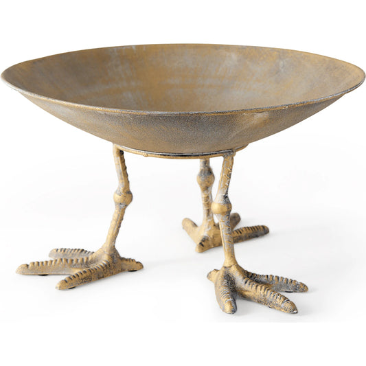 Chadwick II Webbed Feet Bowl by Mercana in antiqued gold. Made from unique in a eclectic & global style.