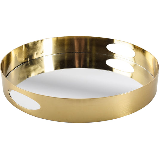 Serkis Ed Base Round Tray by Mercana in natural. Made from unique in a transitional style.