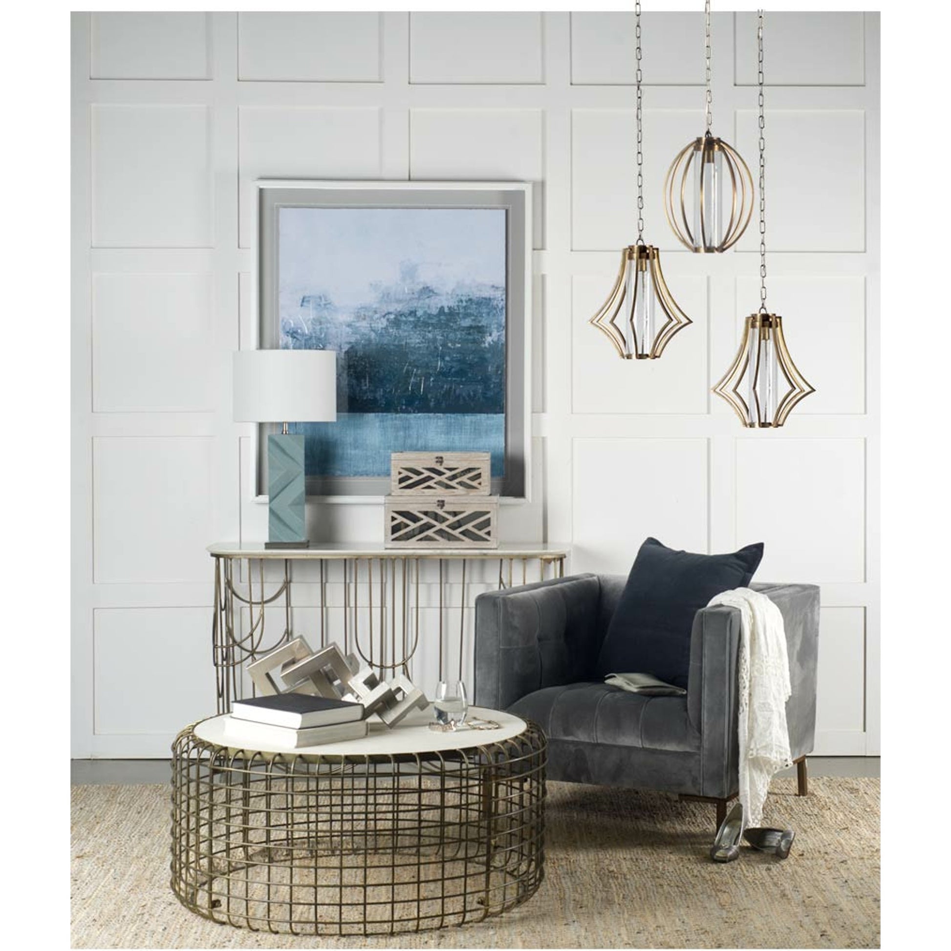 Link Sculpture Decorative Object by Mercana in natural. Made from unique in a modern style.