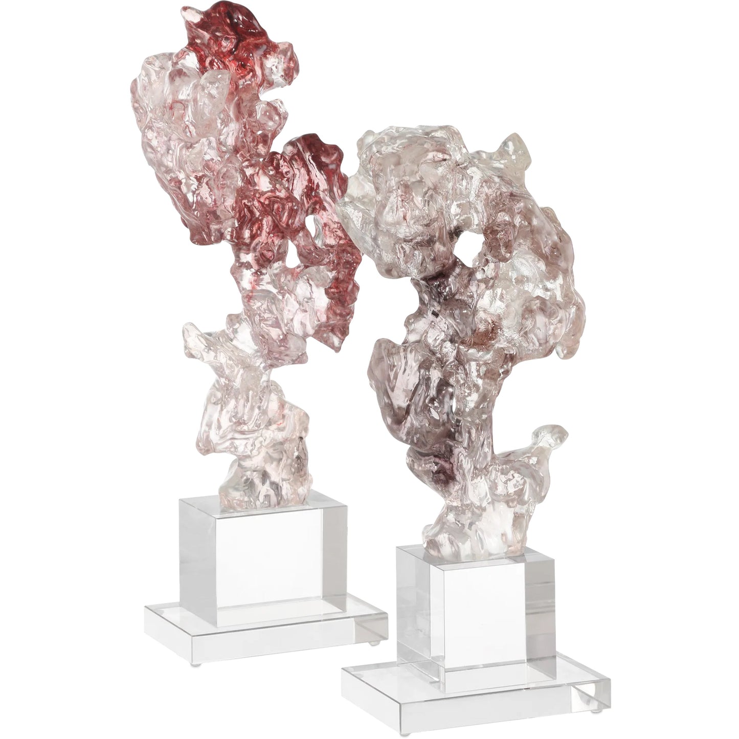 009 SI-2524303 | Additional Silo | Faux Rock Crystal Sculpture by Currey and Company in purple pink, clear. Made from composite, optic crystal in a modern style.