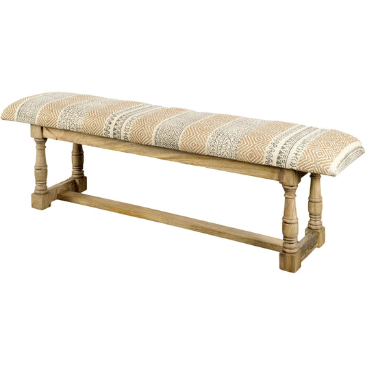 Greenfield Bench by Mercana. Made from mango wood in a transitional style.
