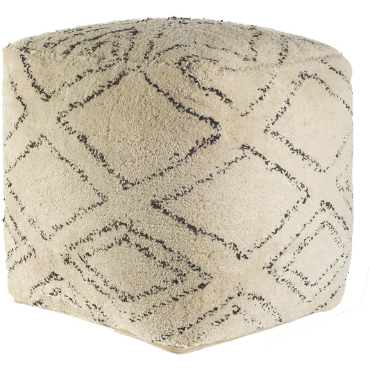 Tapir Pouf by Mercana in beige. Made from 100% cotton in a eclectic & global style.