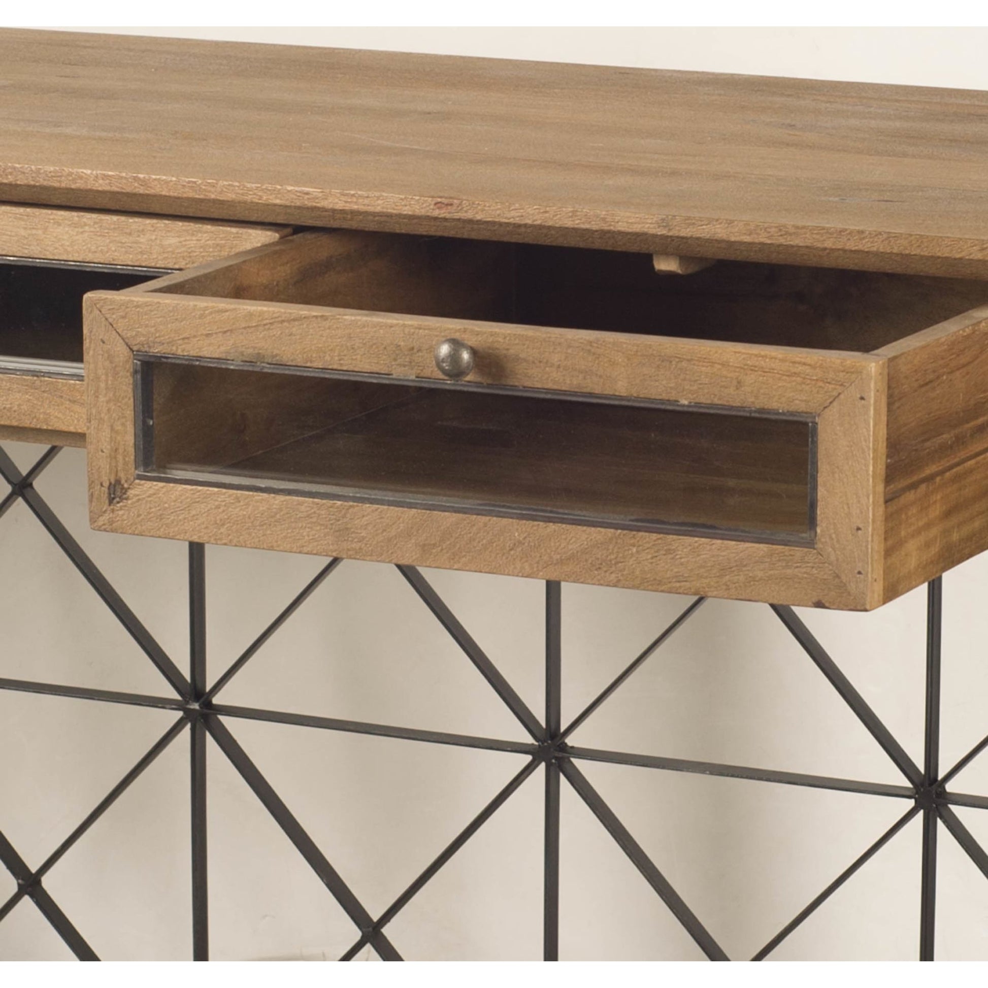 Eldorado Office Desk by Mercana in brown. Made from mango wood in a cottage & farmhouse style.