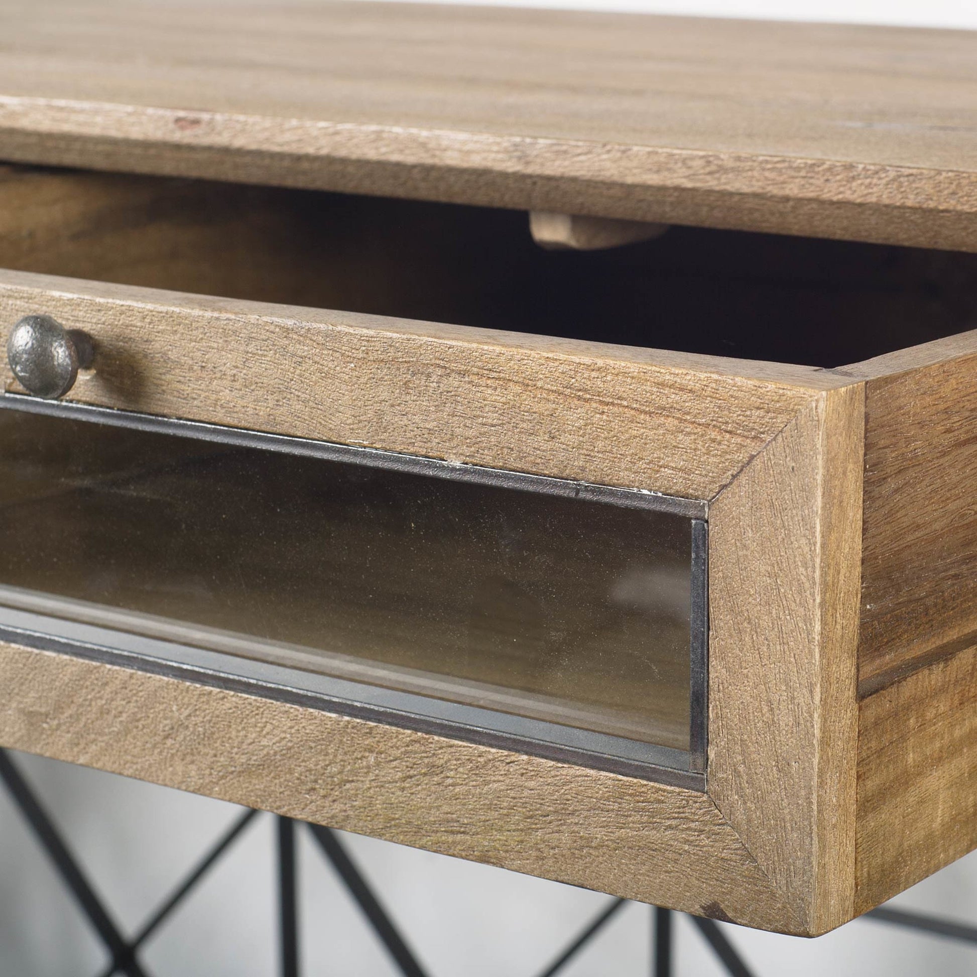 Eldorado Office Desk by Mercana in brown. Made from mango wood in a cottage & farmhouse style.