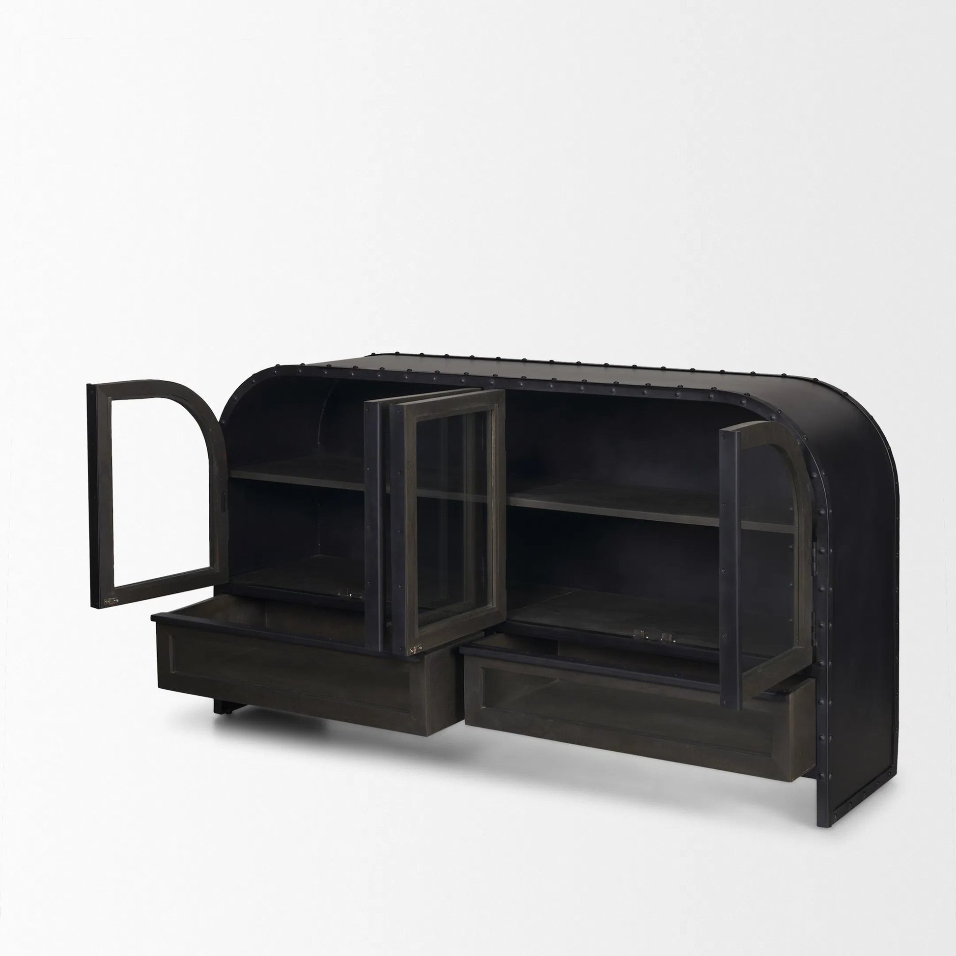 Gehry Sideboard by Mercana in brown. Made from mango wood in a modern style.