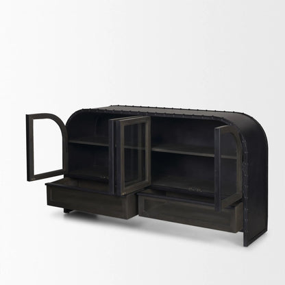 Gehry Sideboard by Mercana in brown. Made from mango wood in a modern style.