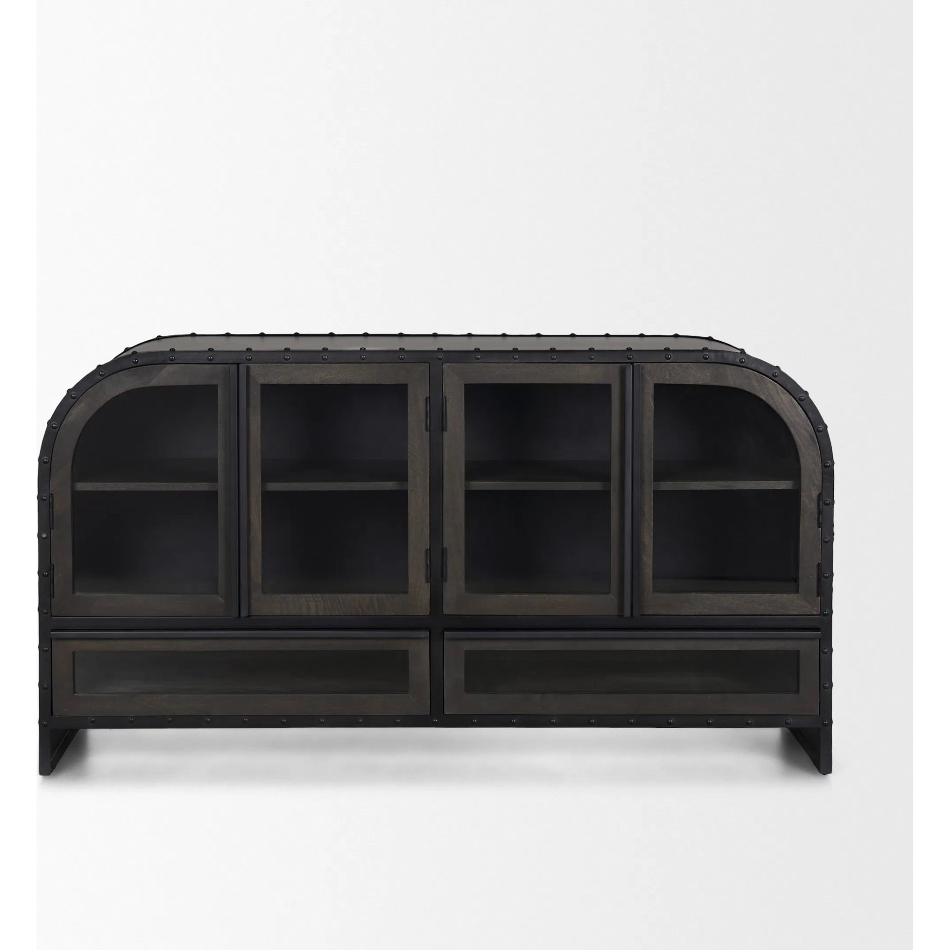 Gehry Sideboard by Mercana in brown. Made from mango wood in a modern style.