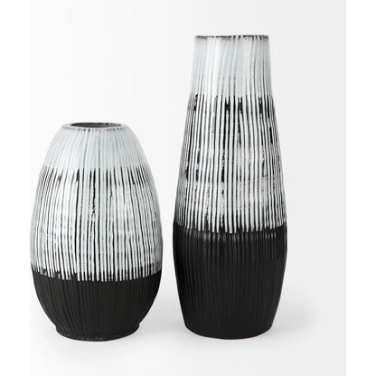 Tanami I Dark Vase by Mercana in dark brown. Made from ceramic in a eclectic & global style.