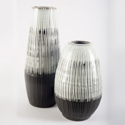 Tanami I Dark Vase by Mercana in dark brown. Made from ceramic in a eclectic & global style.