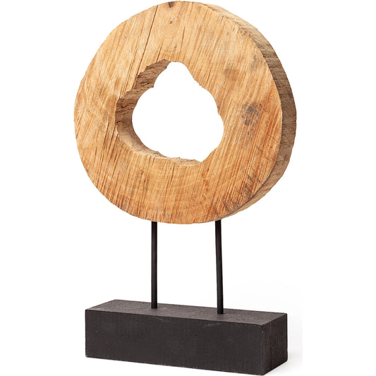 Ironwood I Wooden Circular Object by Mercana in natural. Made from wood, iron in a modern style.