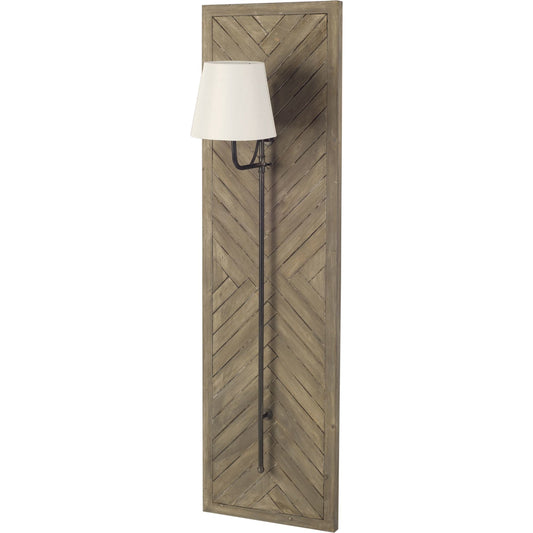 Vector Wall Sconce by Mercana in brown. Made from metal in a rustic style.