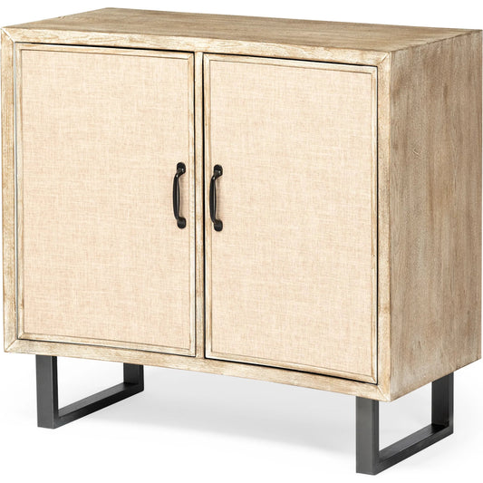 Bellefontaine Accent Cabinet by Mercana in beige. Made from wood in a transitional style.