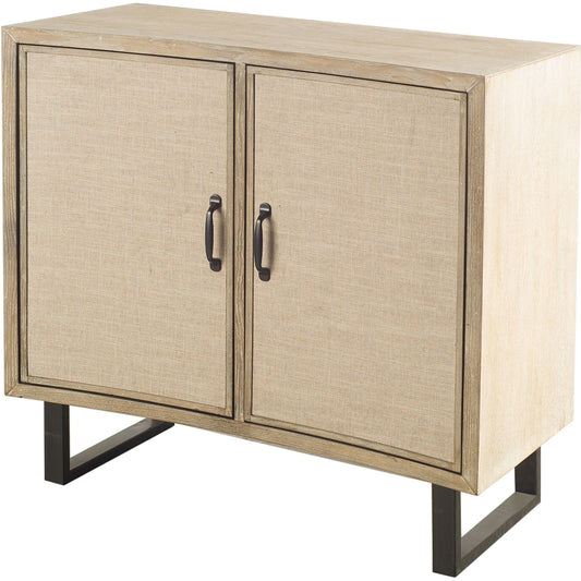 Bellefontaine Accent Cabinet by Mercana in beige. Made from wood in a transitional style.