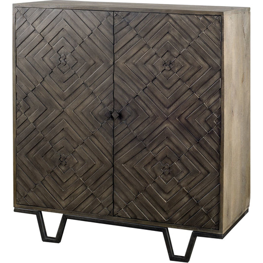 Argyle Accent Cabinet by Mercana in brown. Made from wood in a eclectic & global style.