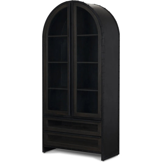 Gehry Cabinet by Mercana in black. Made from mango wood in a modern style.