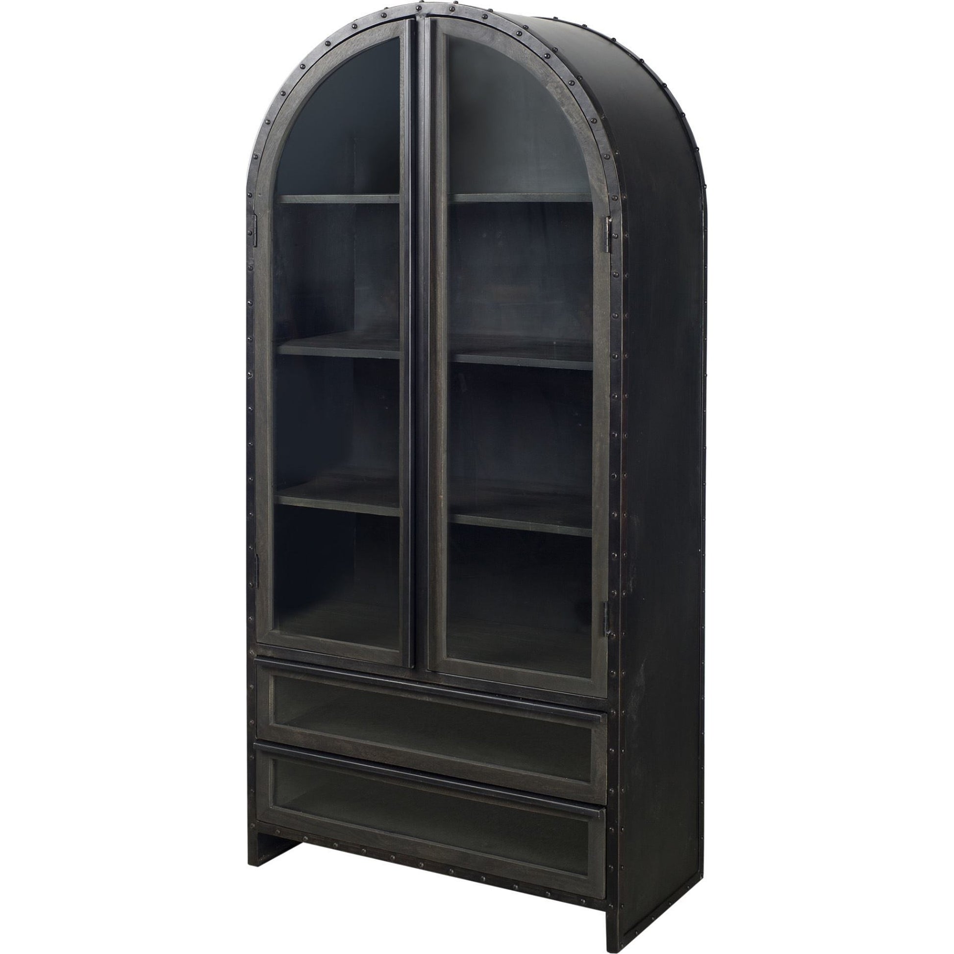 Gehry Cabinet by Mercana in black. Made from mango wood in a modern style.