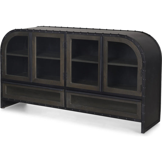 Gehry Sideboard by Mercana in brown. Made from mango wood in a modern style.