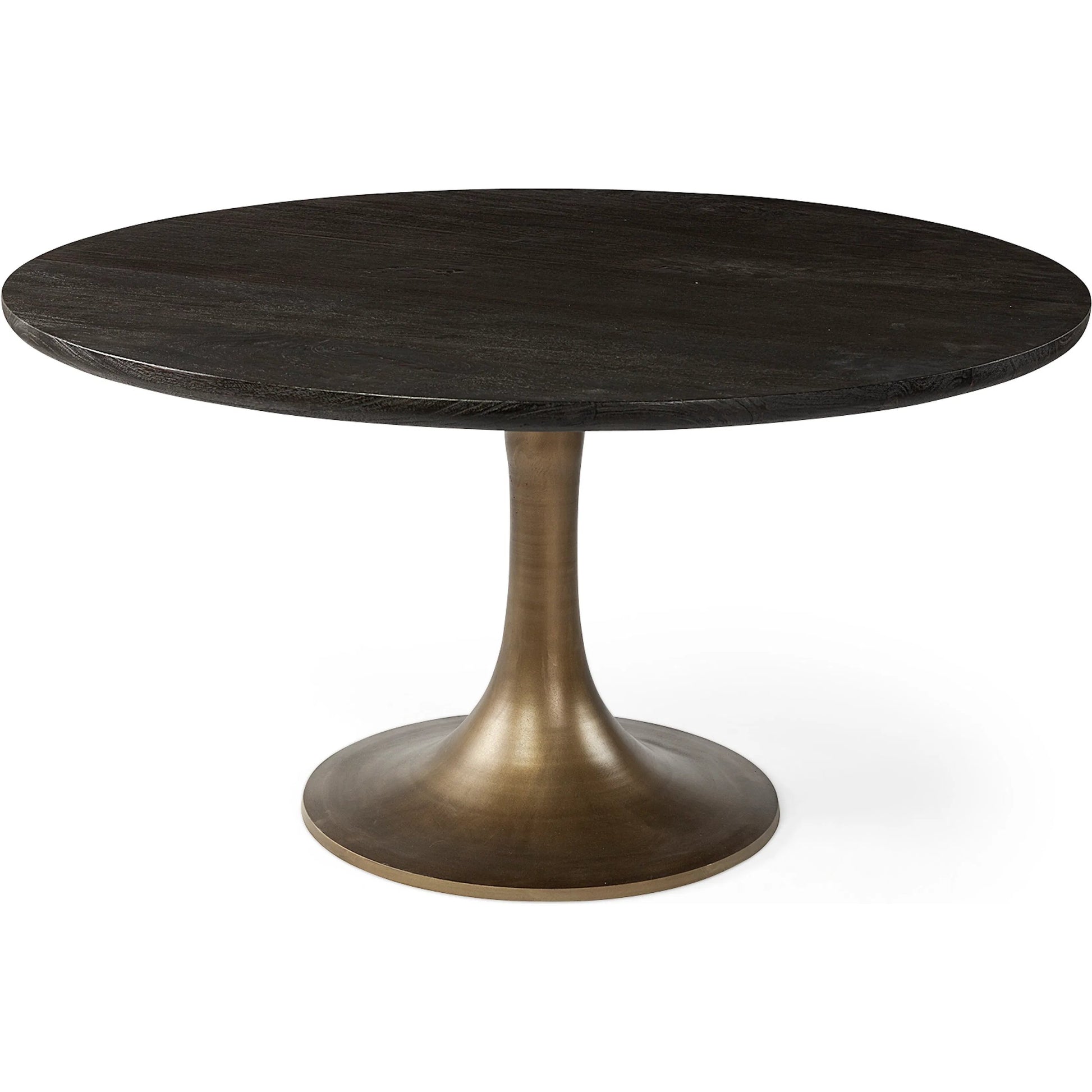 Mcleod Dining Table by Mercana in brown. Made from mango wood in a modern style.