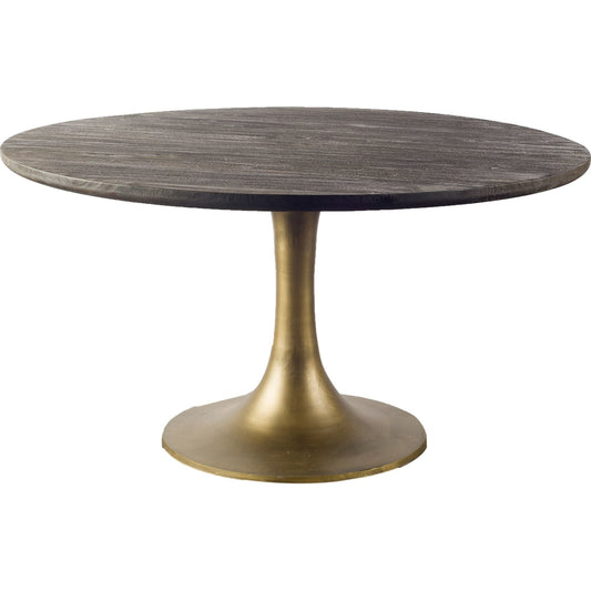 Mcleod Dining Table by Mercana in brown. Made from mango wood in a modern style.