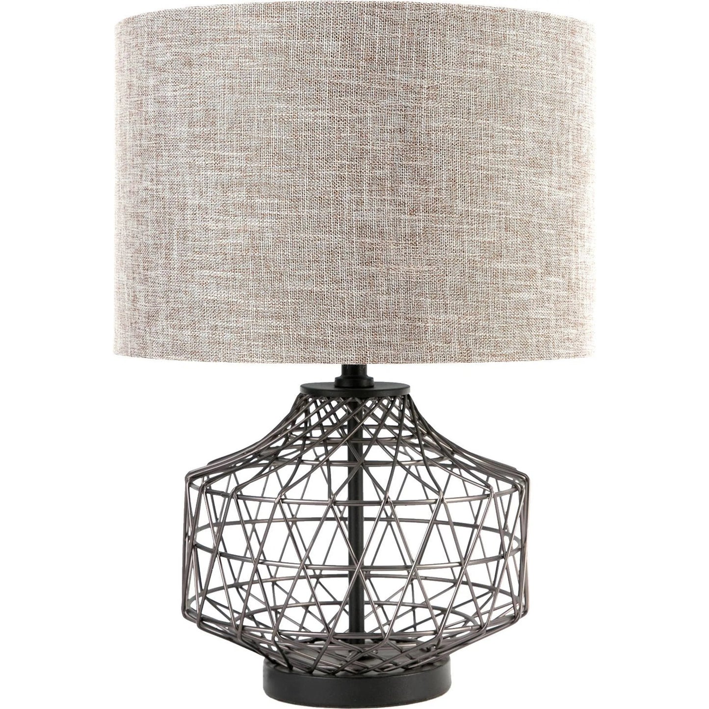 008 SR-746222 | Primary Silo | Clark Table Lamp by Mercana in gray. Made from linen shade in a modern style.