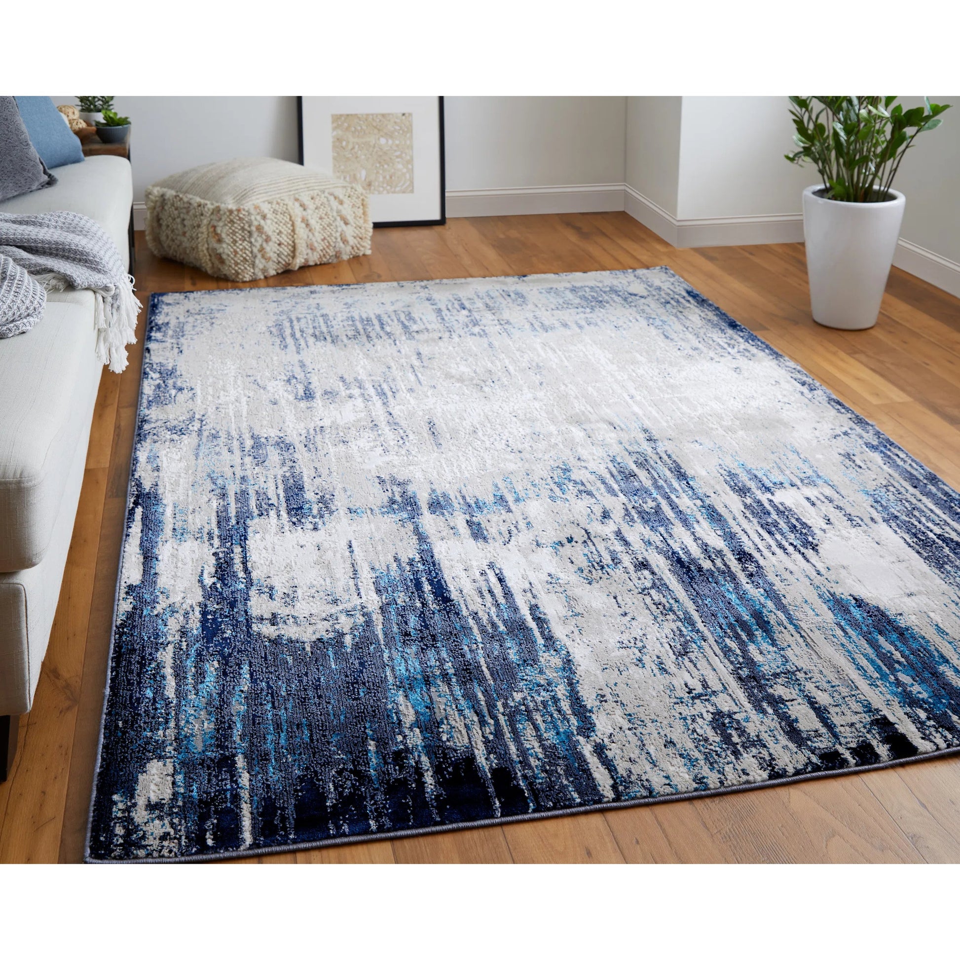Indio Rug - 39GYF by Feizy in tan, blue, ivory. Made from unique in a unique style.