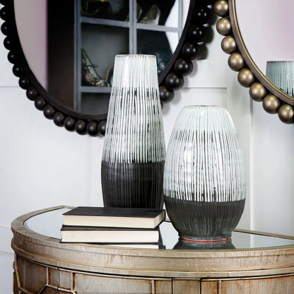 Tanami I Dark Vase by Mercana in dark brown. Made from ceramic in a eclectic & global style.
