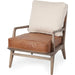 Harman Leather Accent Chair by Mercana. Made from wood, top grain leather in a rustic style.