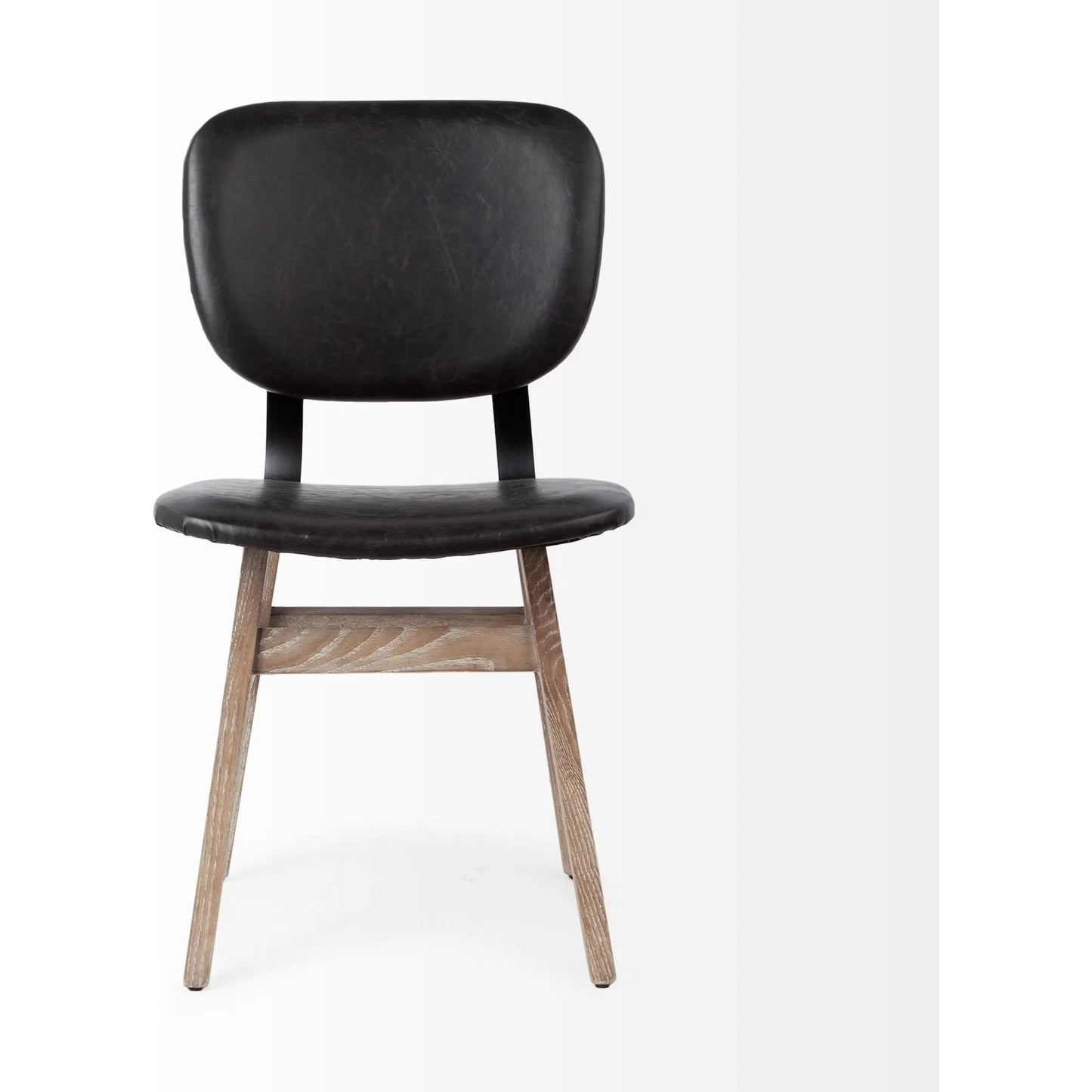 106 SR-746274 | Additional Silo | Haden Dining Chair (Set of 2) by Mercana in black. Made from faux-leather in a rustic style.
