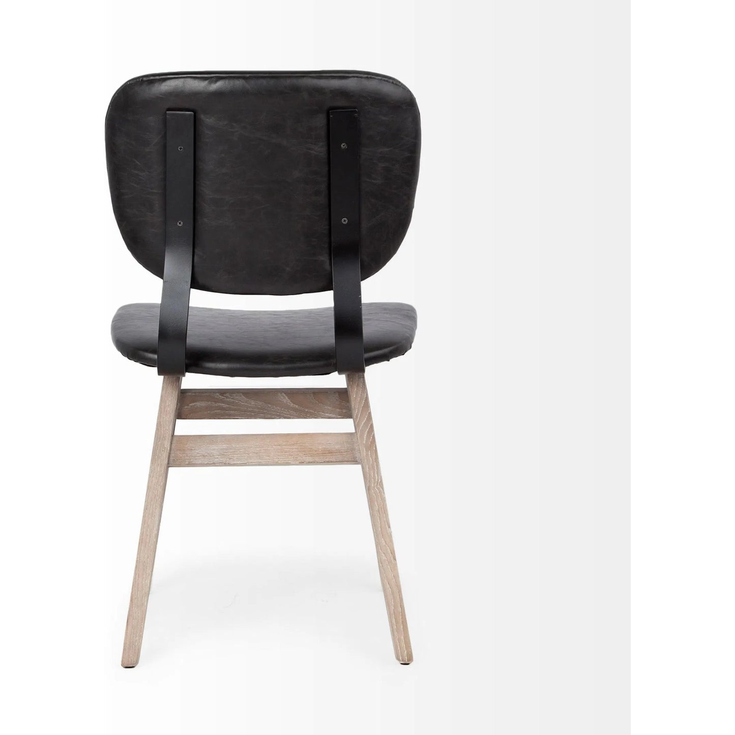 108 SR-746274 | Additional Silo | Haden Dining Chair (Set of 2) by Mercana in black. Made from faux-leather in a rustic style.
