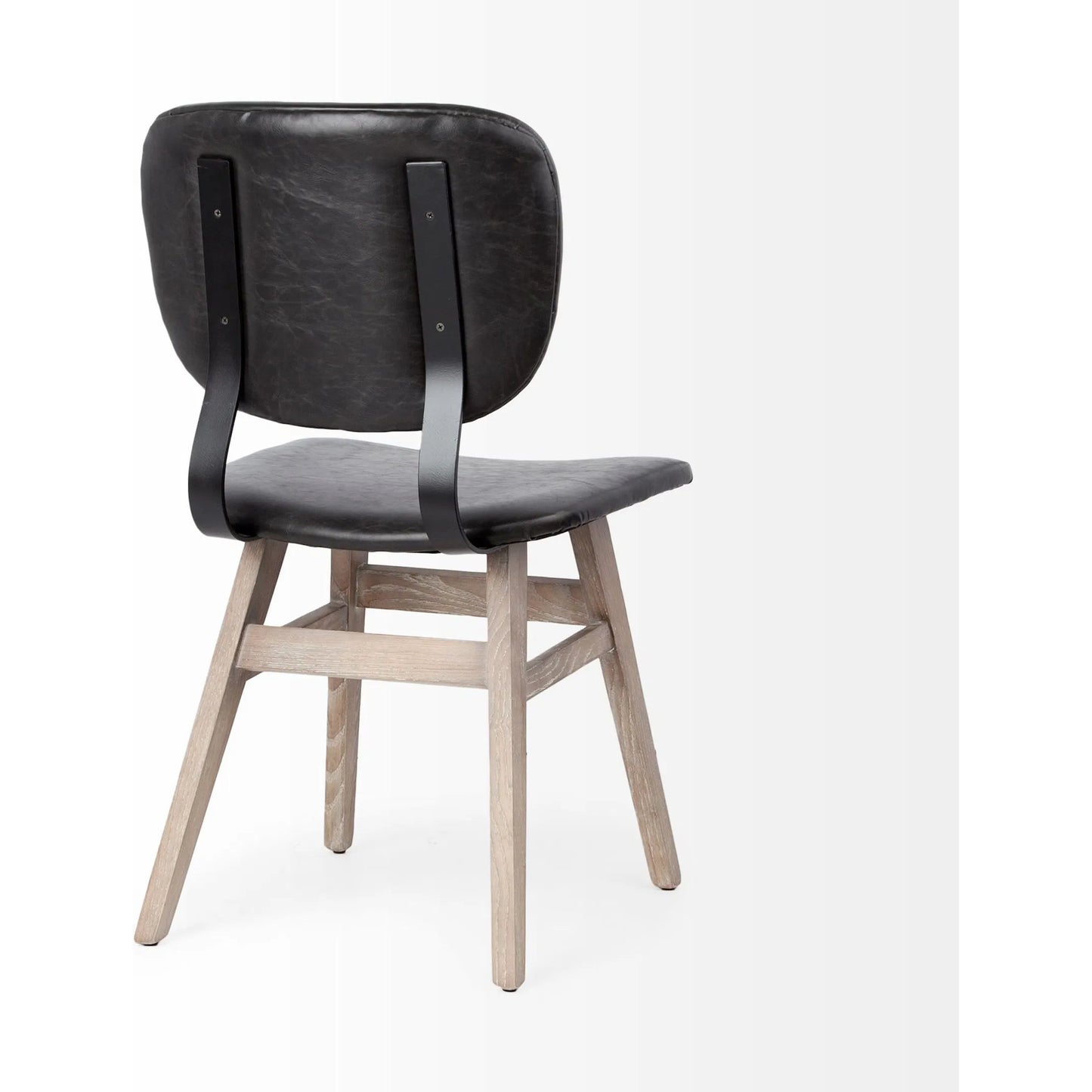 109 SR-746274 | Additional Silo | Haden Dining Chair (Set of 2) by Mercana in black. Made from faux-leather in a rustic style.