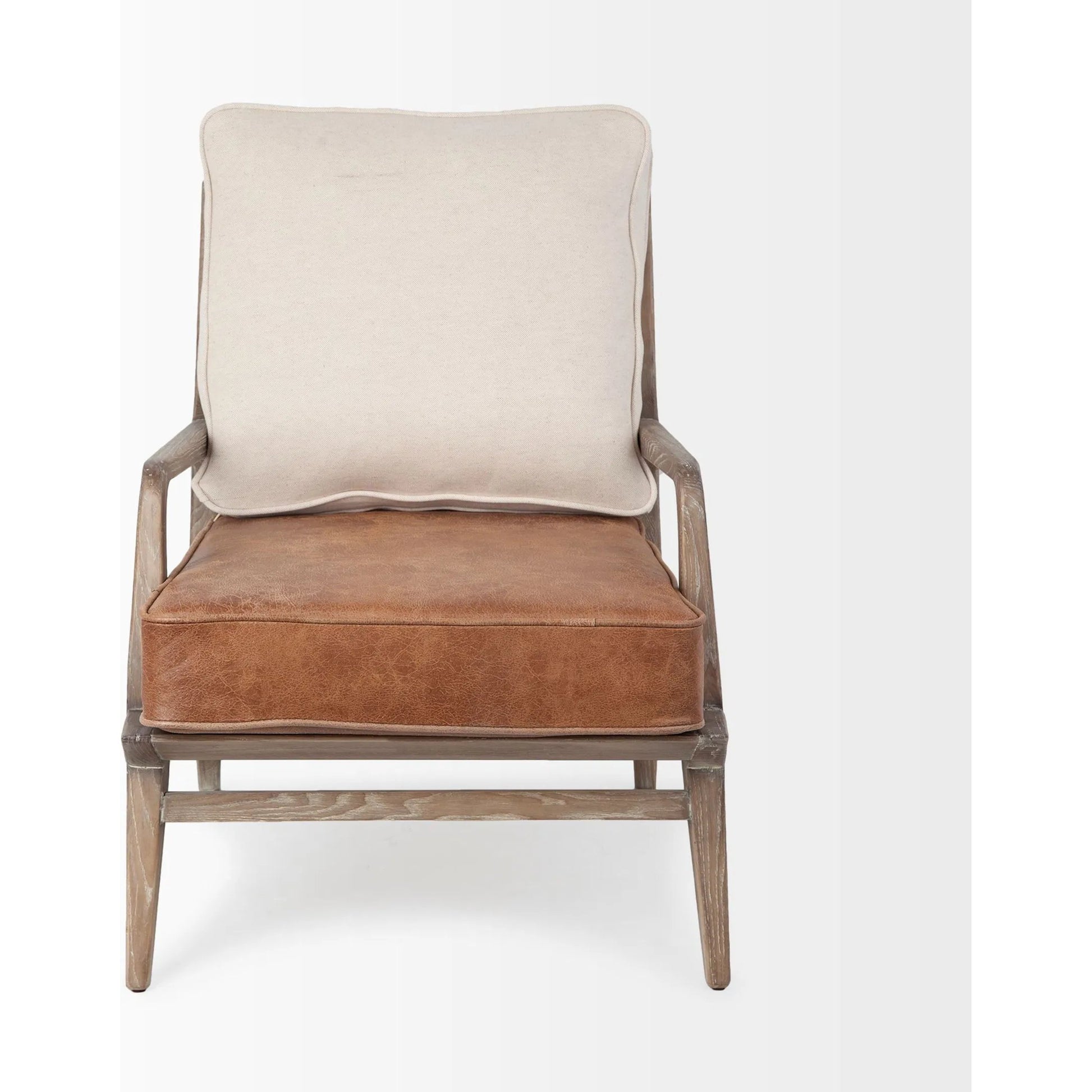 Harman Leather Accent Chair by Mercana. Made from wood, top grain leather in a rustic style.