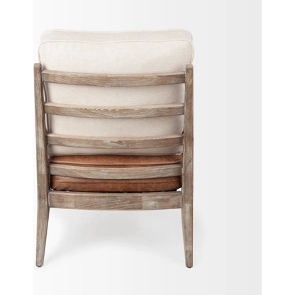 Harman Leather Accent Chair by Mercana. Made from wood, top grain leather in a rustic style.