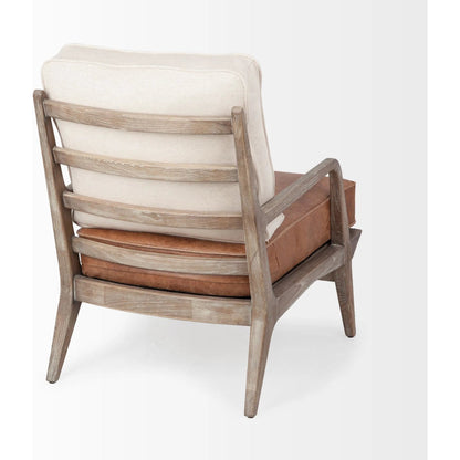Harman Leather Accent Chair by Mercana. Made from wood, top grain leather in a rustic style.